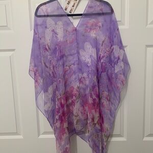 Floral Purple and Pink Women's Top